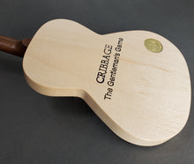 Load image into Gallery viewer, ACOUSTIC GUITAR HANDCRAFTED WOOD CRIBBAGE BOARD